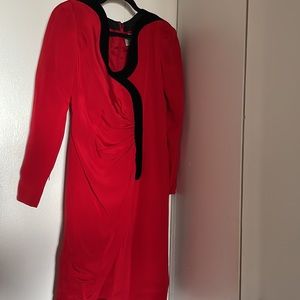 Vintage. Couture. Carolina Herrera for Nordstrom. Red cocktail dress.